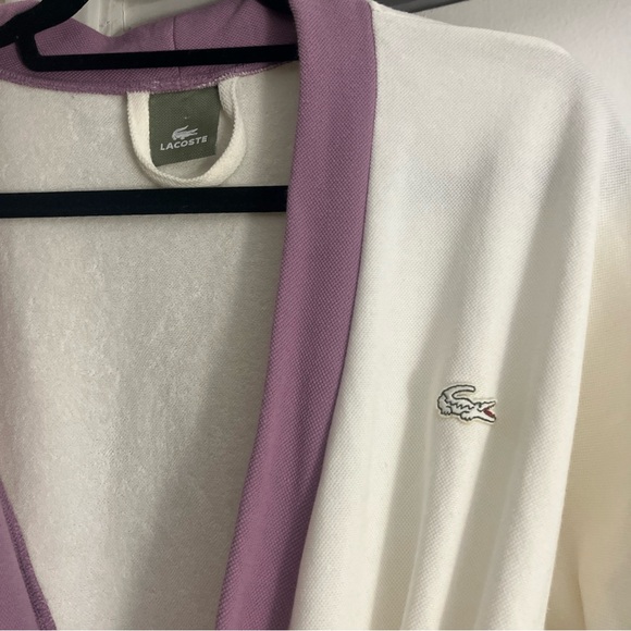 Lacoste Cream Robe with Lavender Trim - Picture 2 of 6